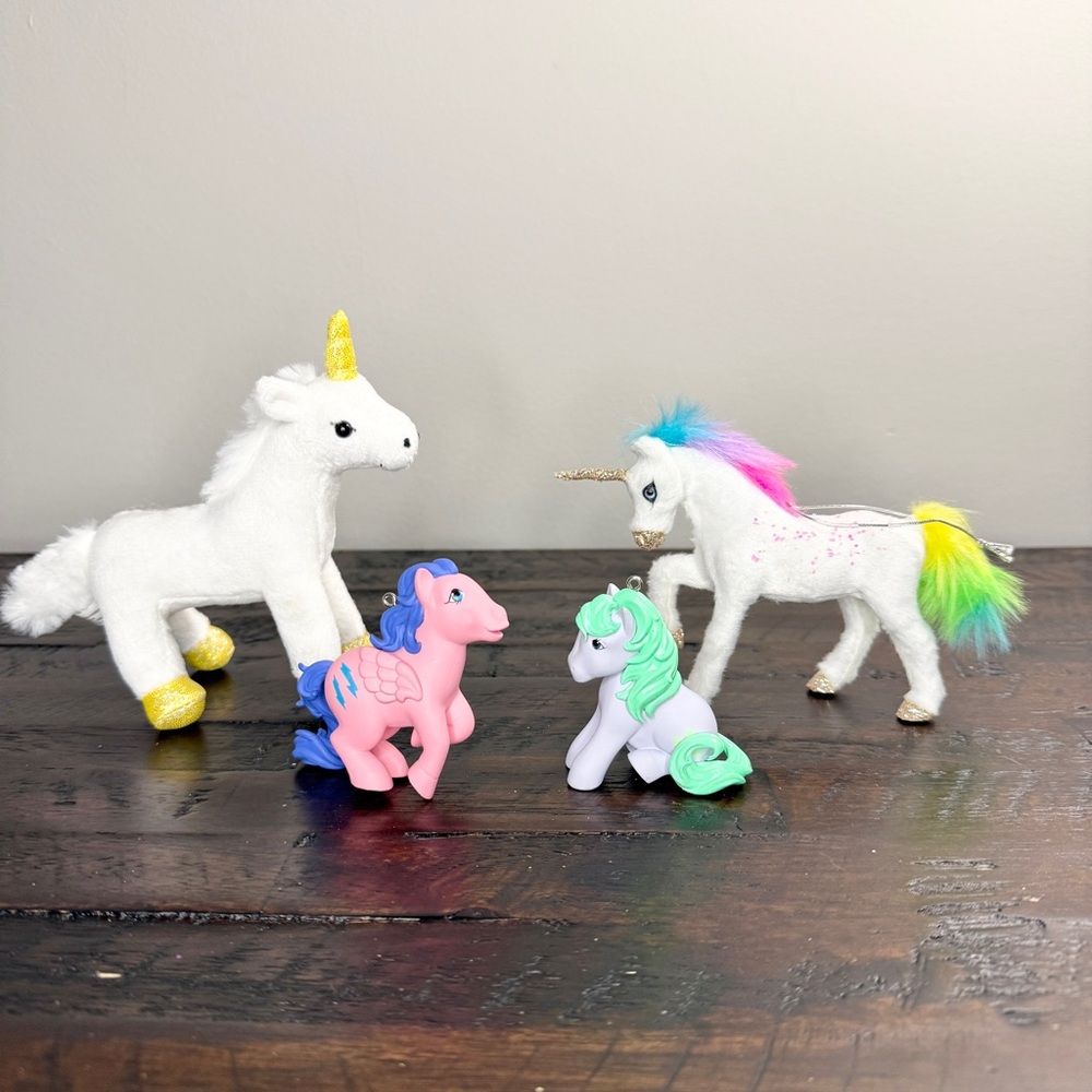 Magical Unicorns and My Little Pony Ornament & Toy Set